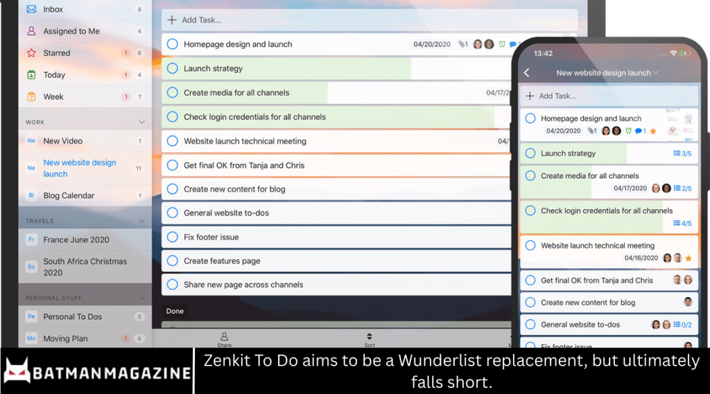 Zenkit To Do aims to be a Wunderlist replacement, but ultimately falls short.